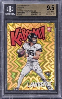 2021 Panini Absolute Kaboom! Gold #41 Trevor Lawrence Rookie Card (#03/10) - BGS GEM MINT 9.5